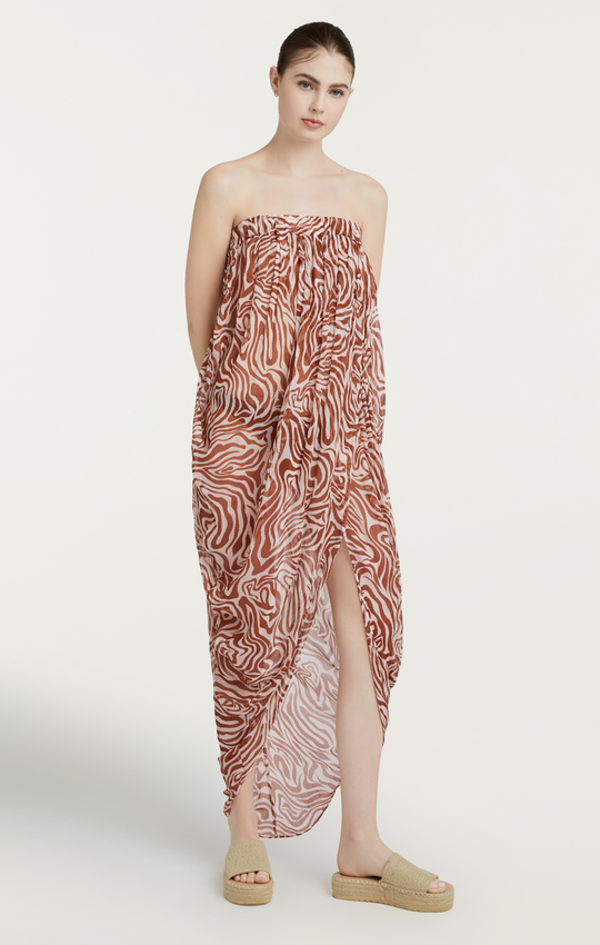 Woodblock Zebra Libbie Coverup