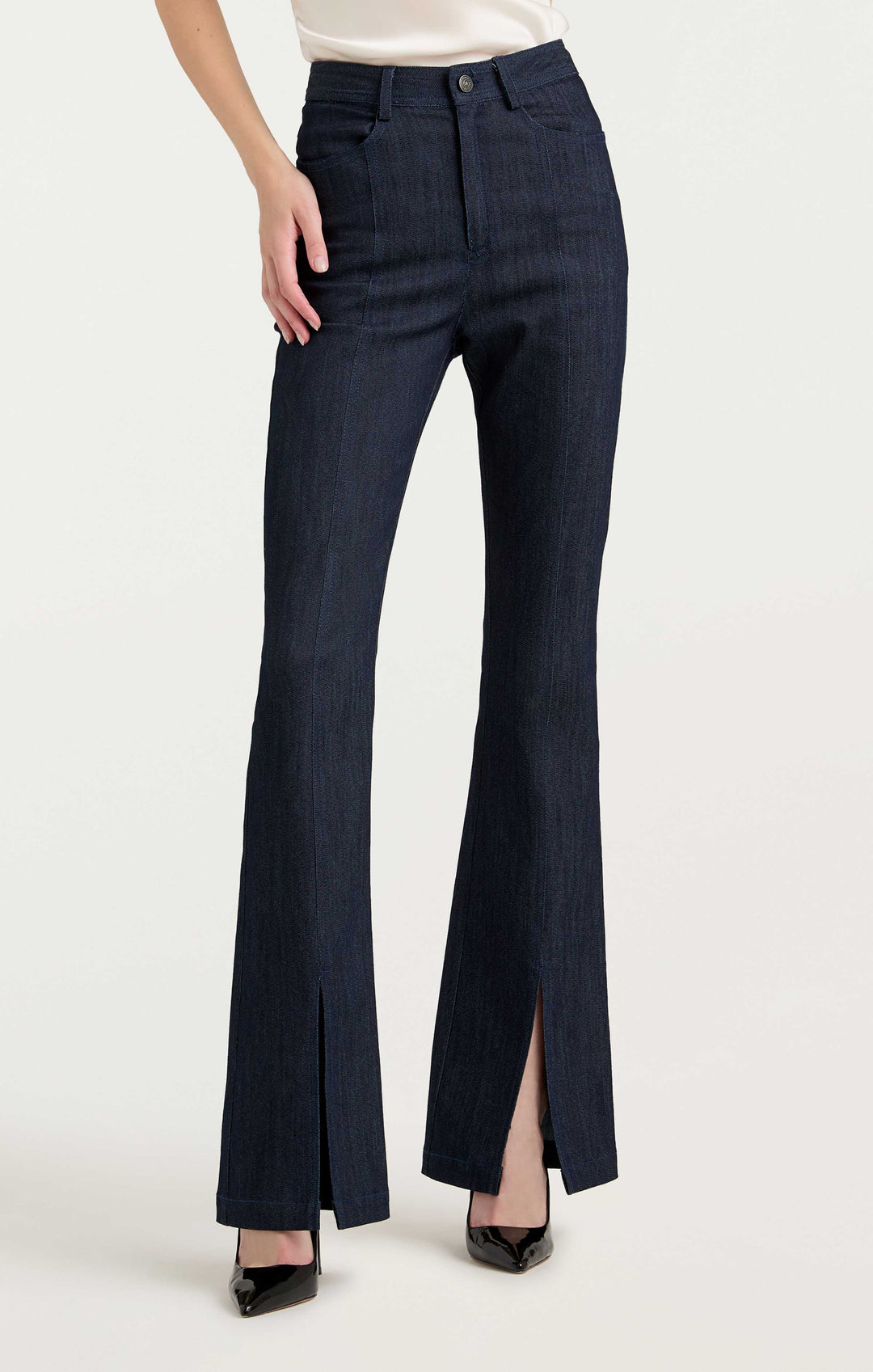 【INCHANT ME】049 Semi Bootcut Cotton Pants Long/Short ver.] Basic cotton semi-bootcut pants - INCHANT ME