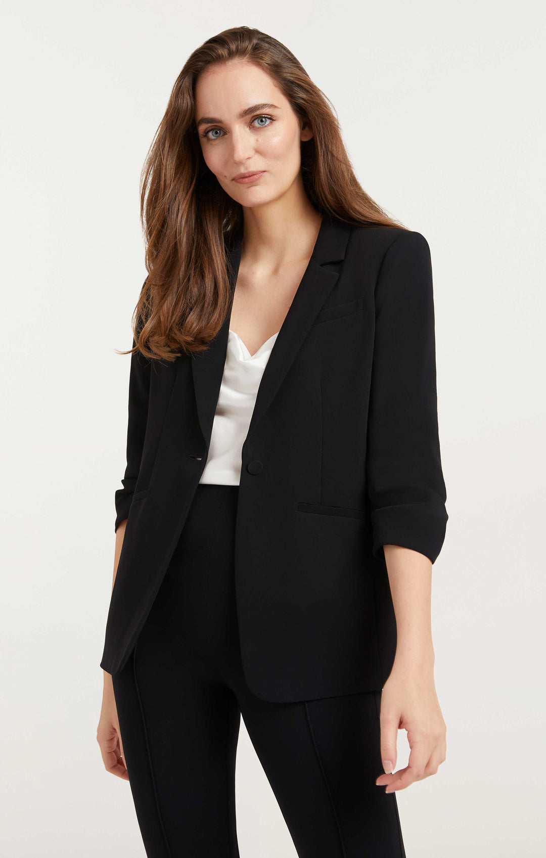 Cinq A Sept Women s Crepe Khloe Blazer Black