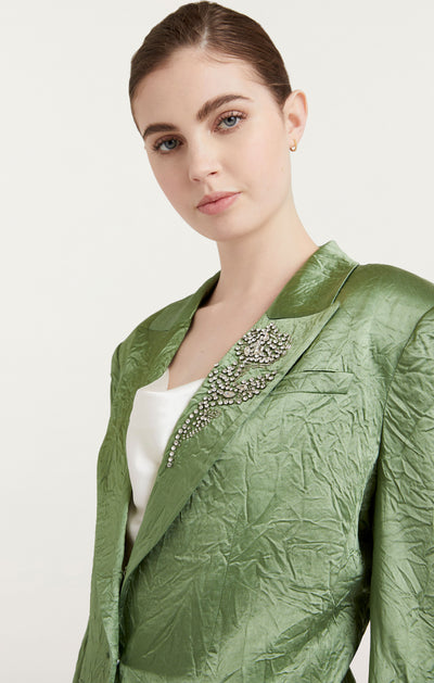 Crystal Floral Embellished Cheyenne Blazer