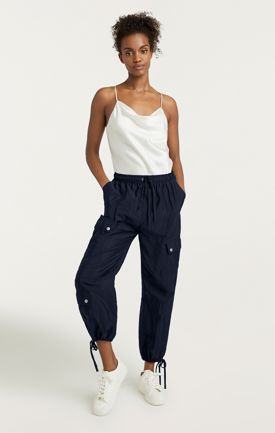 Cinq A Sept Women's Nitsan Parachute Pants - Blue - Size L - Navy