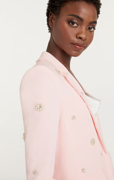 Pearl Ditsy Flower Embellished Khloe Blazer